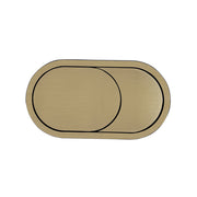 Tavistock Oval Flush Button - Brushed Brass
