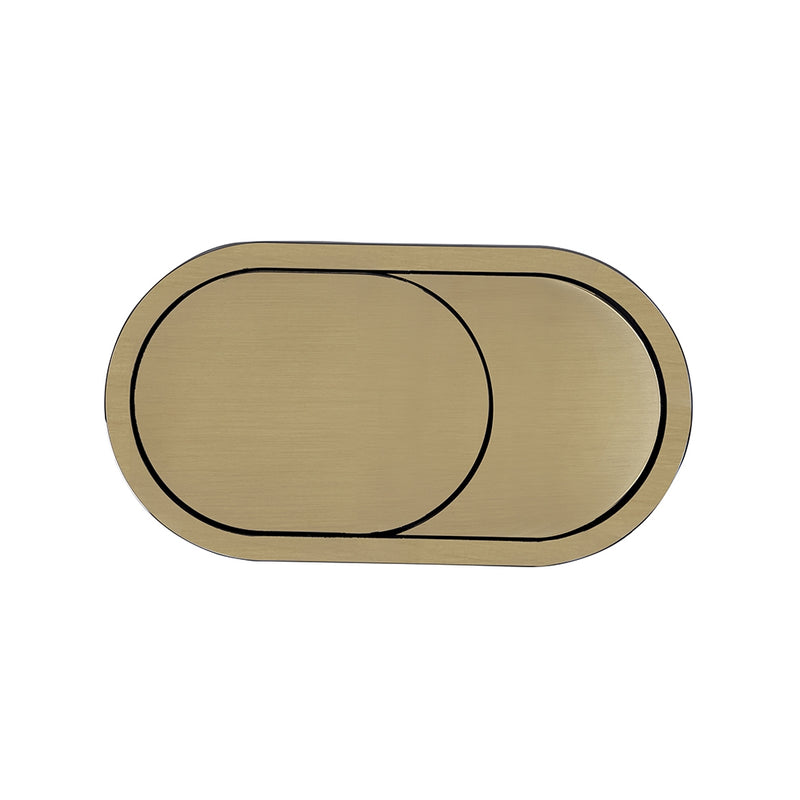 Tavistock Oval Flush Button - Brushed Brass
