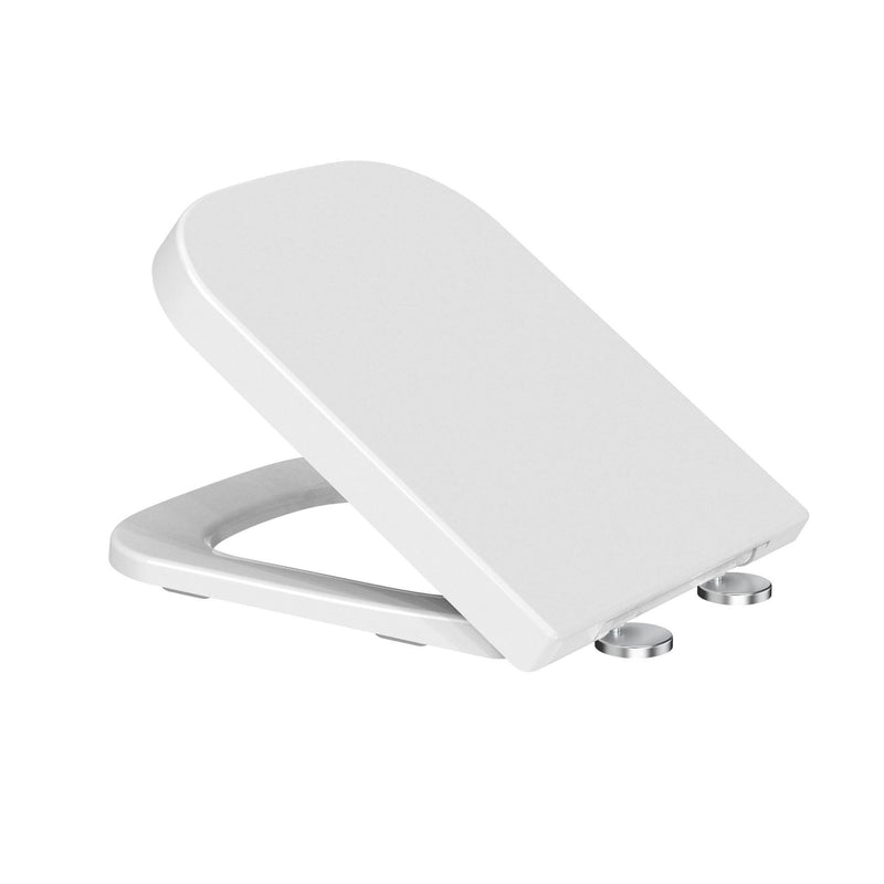 Tavistock Cadence Square Wrap Over Soft Close Toilet Seat - White