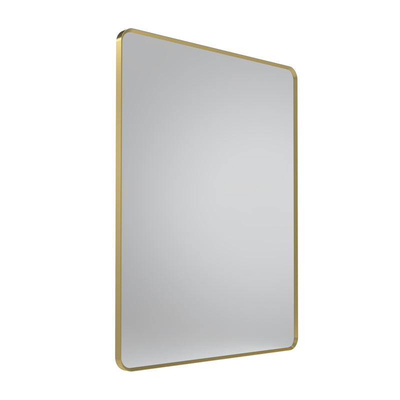 Tavistock Verge 600mm Rectangular Mirror - Brushed Brass