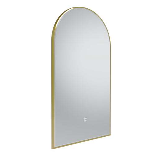 Tavistock Oxygen 500mm Illuminated Arch Mirror - Brushed Brass
