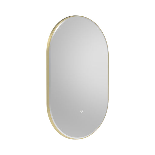 Tavistock Oxygen 500mm Pill Illuminated Mirror - Brushed Brass