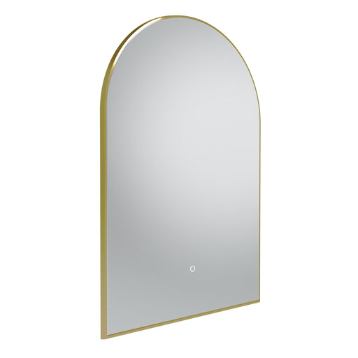 Tavistock Oxygen 600mm Illuminated Arch Mirror - Brushed Brass