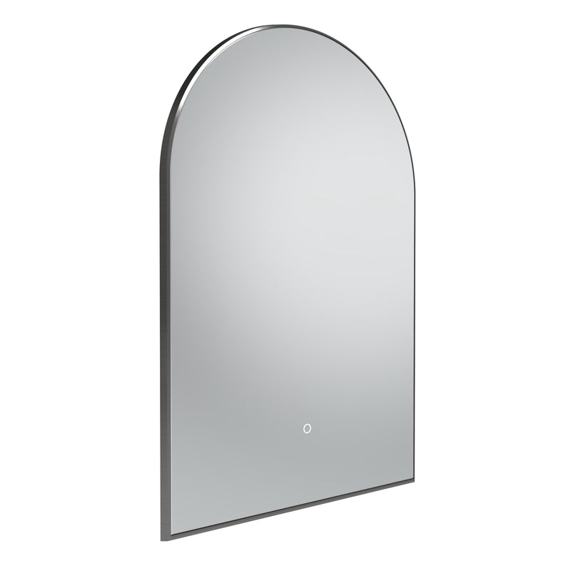 Tavistock Oxygen 600mm Illuminated Arch Mirror - Gunmetal