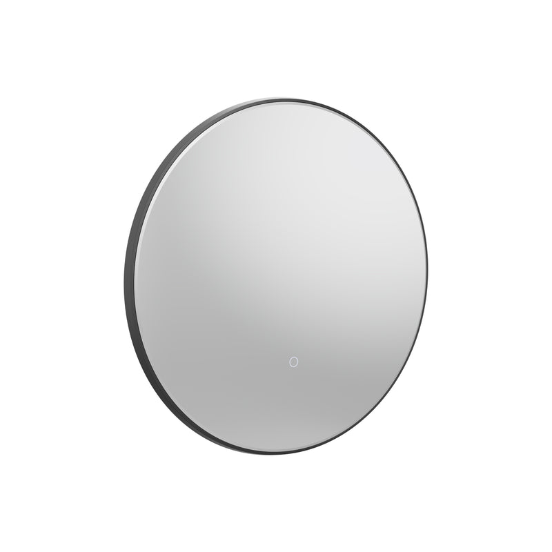 Tavistock Oxygen 600mm Illuminated Circular Mirror - Black