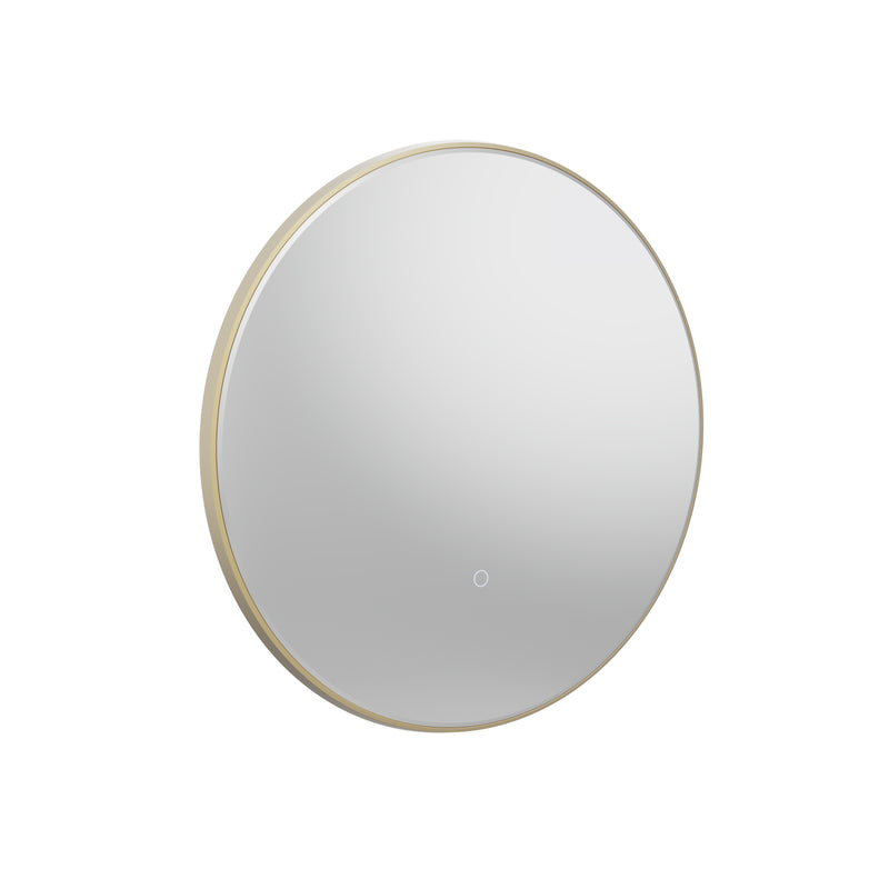 Tavistock Oxygen 600mm Illuminated Circular Mirror - Brushed Brass