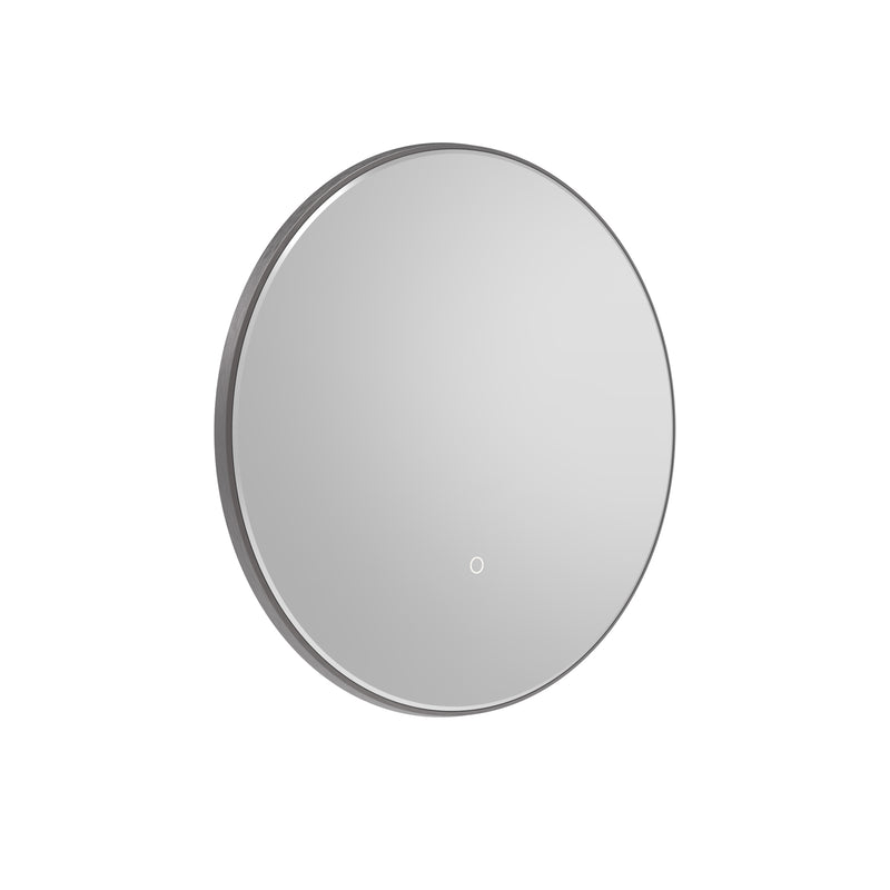 Tavistock Oxygen 600mm Illuminated Circular Mirror - Gunmetal