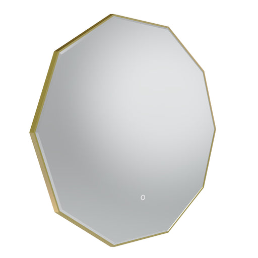 Tavistock Oxygen 800mm Illuminated Decagon Mirror - Brushed Brass