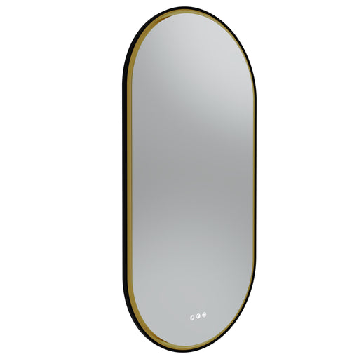Tavistock Zephyr 500mm Pill Illuminated Mirror - Black Frame