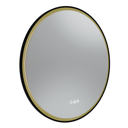 Tavistock Zephyr 600mm Illuminated Circular Mirror - Black Frame