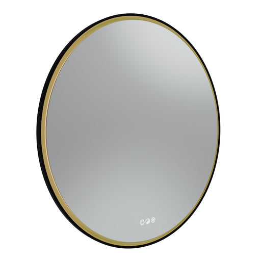 Tavistock Zephyr 800mm Illuminated Circular Mirror - Black Frame