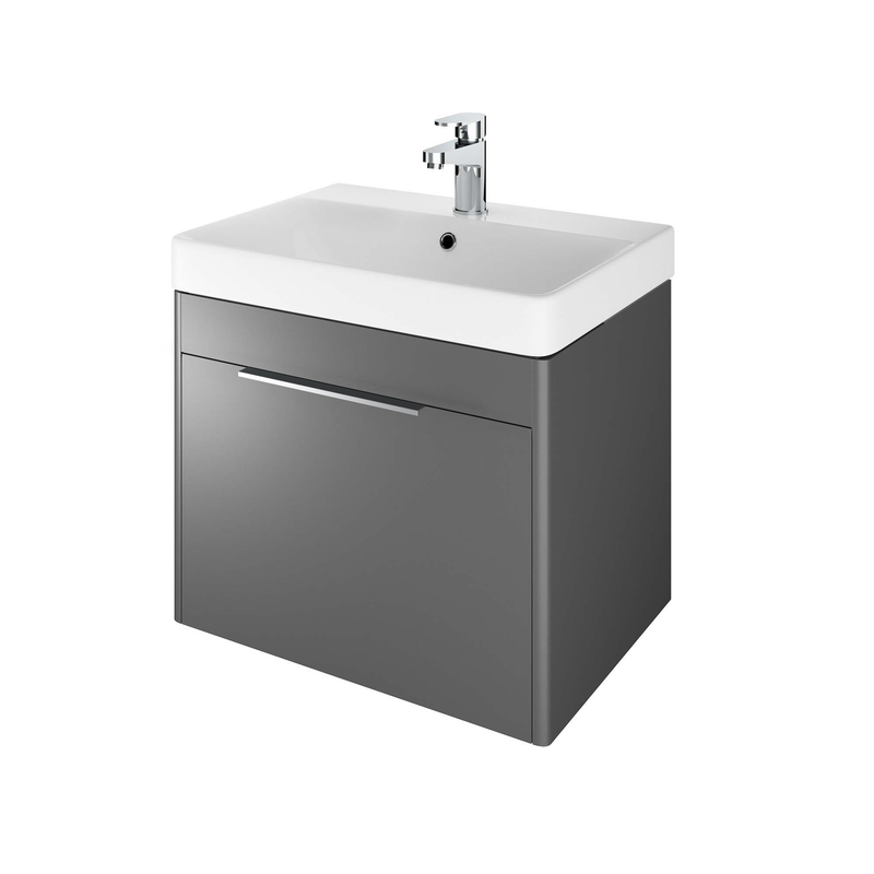 The White Space Americana 600mm wall hung vanity unit in Matt Anthracite Grey