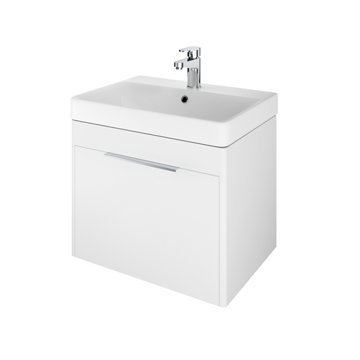 The White Space Americana 600mm wall hung vanity unit in Matt White