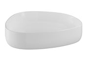 The White Space Asymmetric countertop basin bowl in white