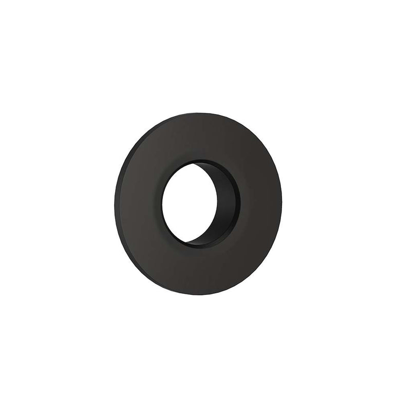 The White Space basin overflow cover matt black