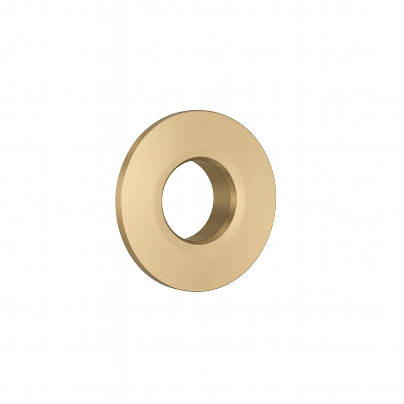 The White Space basin overflow cover brushed brass