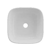 The White Space Capella countertop basin bowl in white