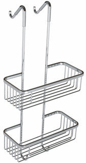 The White Space Capita rectangular shower basket in chrome