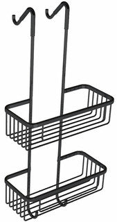 The White Space Capita rectangular shower basket in black