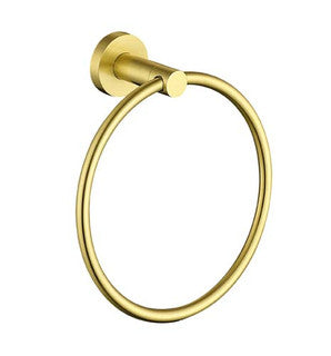 The White Space Capita towel ring in brushed brass