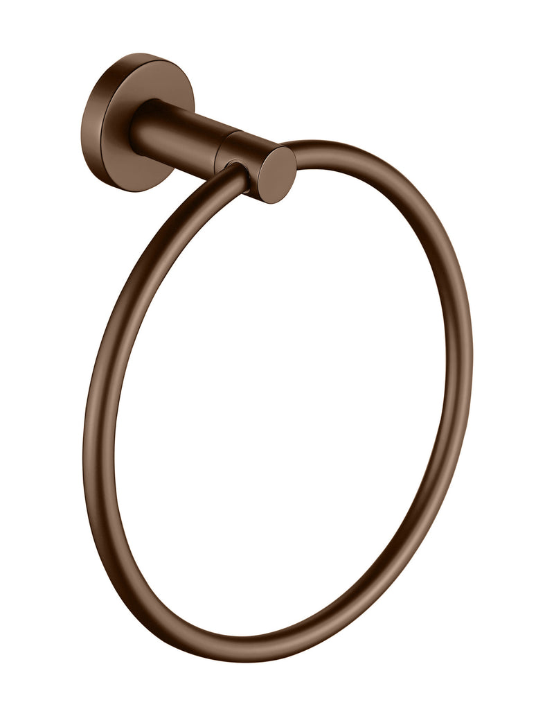 The White Space Capita towel ring in brushed bronze