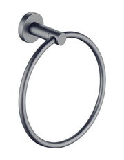 The White Space Capita towel ring in gunmetal