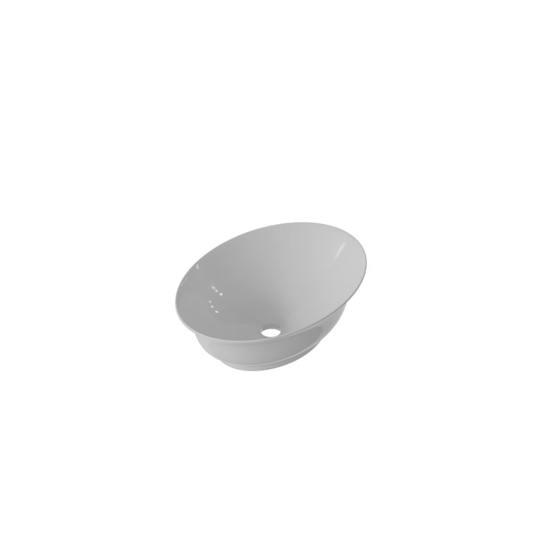The White Space Chapter countertop basin bowl in white