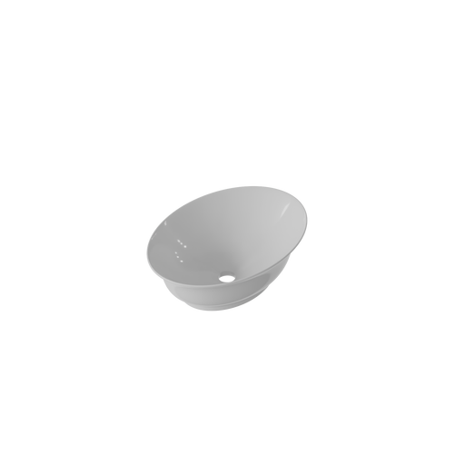 The White Space Chapter countertop basin bowl in white