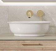 The White Space Chapter countertop basin bowl in white