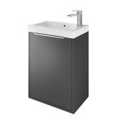 The White Space Choice 465mm cloakroom unit in Dark Grey