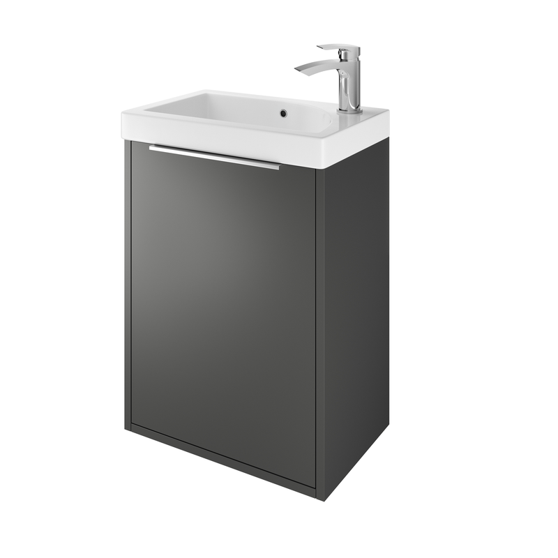 The White Space Choice 465mm cloakroom unit in Dark Grey