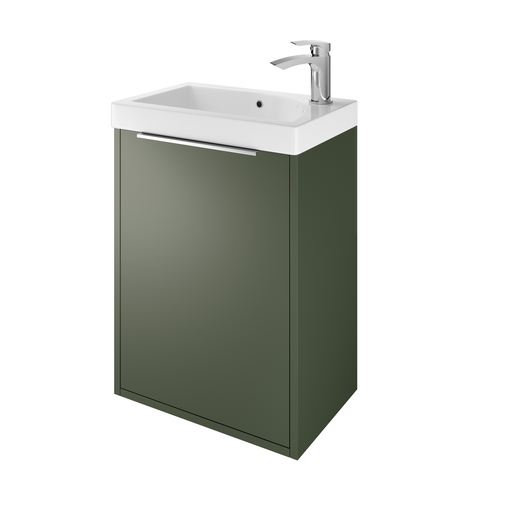 The White Space Choice 465mm cloakroom unit in Dark Sage Green