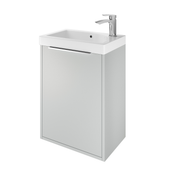 The White Space Choice 465mm cloakroom unit in Light Grey