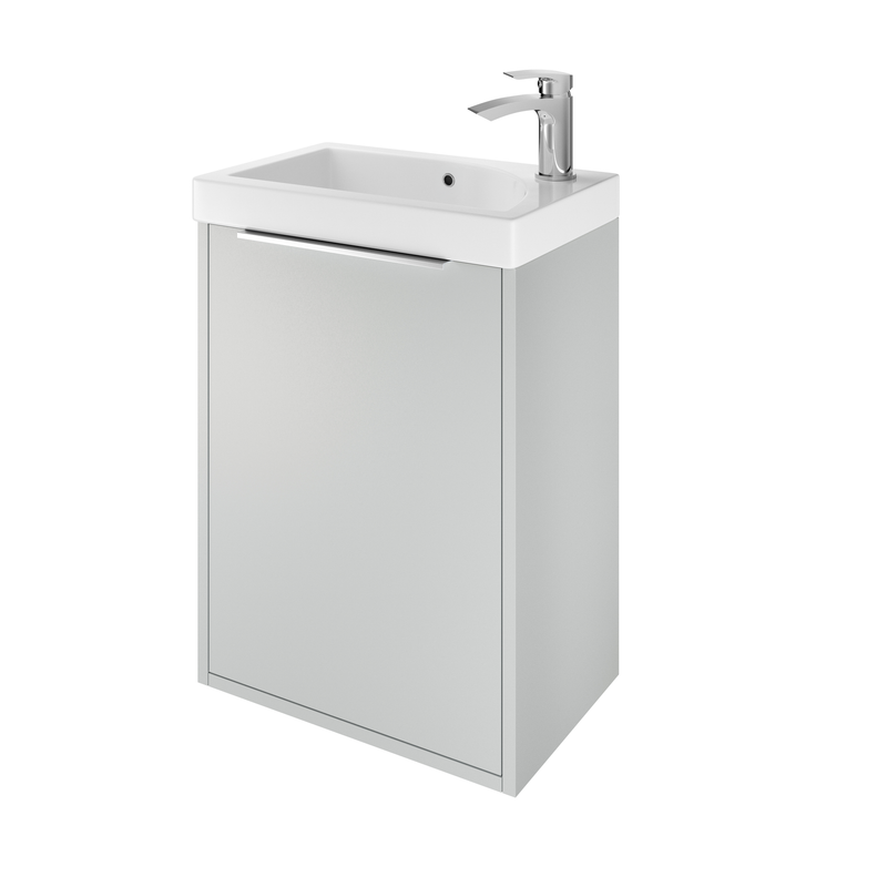 The White Space Choice 465mm cloakroom unit in Light Grey