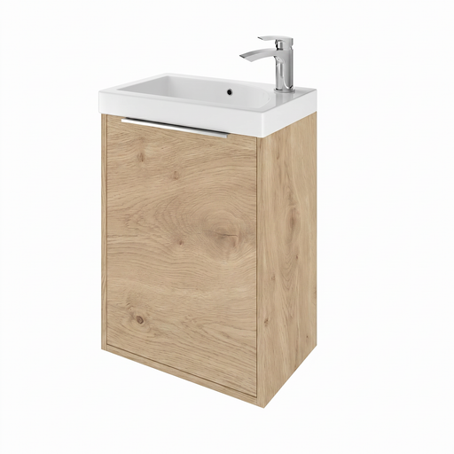 The White Space Choice 465mm cloakroom unit in Light Oak
