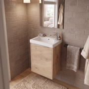 The White Space Choice 465mm cloakroom unit in Light Oak