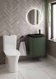 The White Space Choice cloakroom basin in matt black