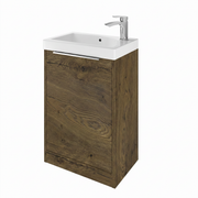 The White Space Choice 465mm cloakroom unit in Tobacco Oak