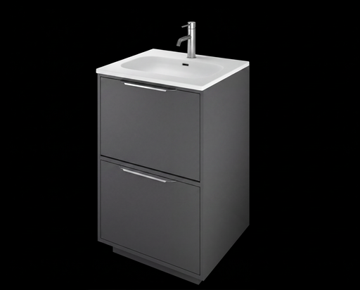 The White Space Choice 500mm floorstanding vanity unit in Dark Grey