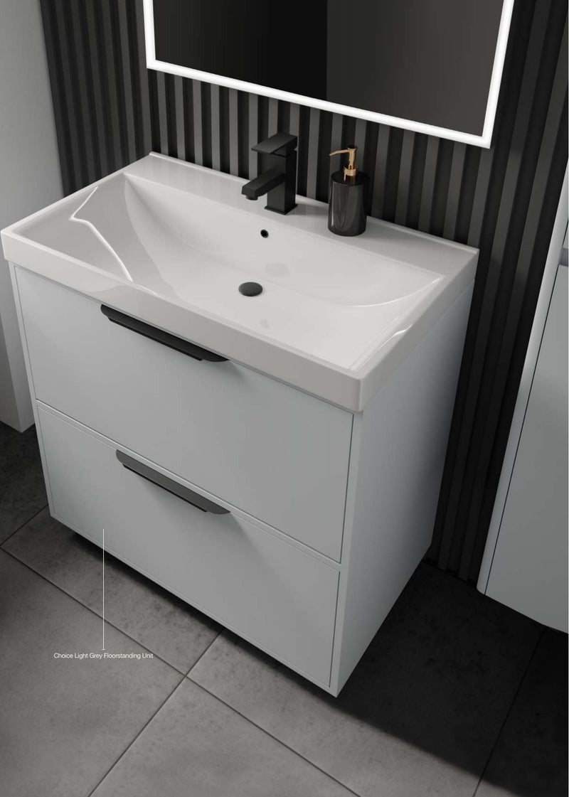 The White Space Choice furniture in Light Grey