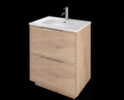 The White Space Choice 600mm floorstanding vanity unit in Light Oak