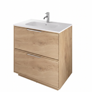 The White Space Choice 800mm floorstanding vanity unit in Light Oak