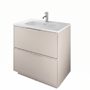 The White Space Choice 800mm floorstanding vanity unit in Portland Stone