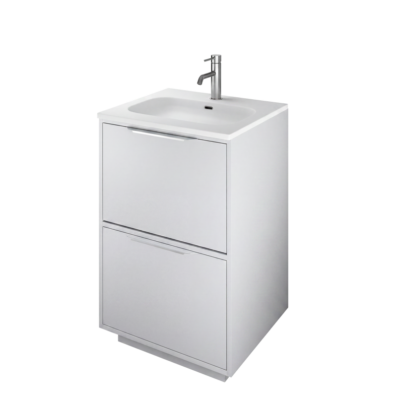 The White Space Choice 500mm floorstanding vanity unit in White