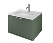 The White Space Choice 500mm wall hung vanity unit in Dark Sage Green