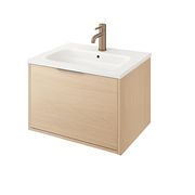 The White Space Choice 600mm wall hung vanity unit in Light Oak