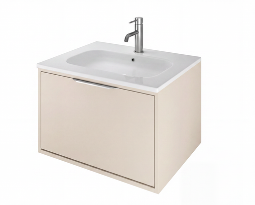 The White Space Choice 500mm wall hung vanity unit in Portland Stone
