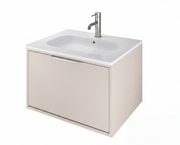 The White Space Choice 600mm wall hung vanity unit in Portland Stone