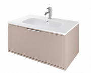 The White Space Choice 800mm wall hung vanity unit in Portland Stone