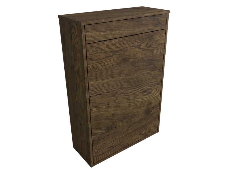 The White Space Choice 600mm WC unit in Tobacco Oak